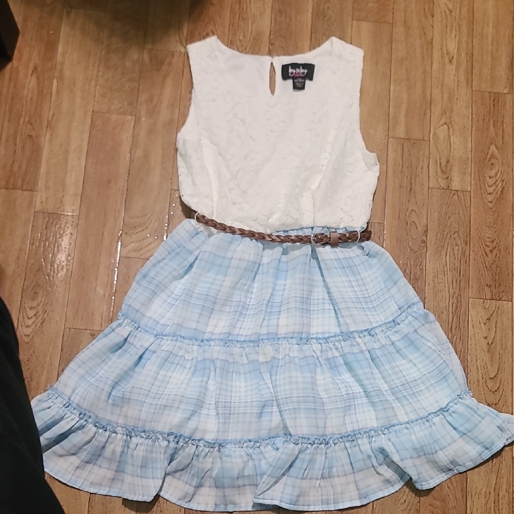 by & by White and Cream Ruffled Tiered Sundress (AB1)